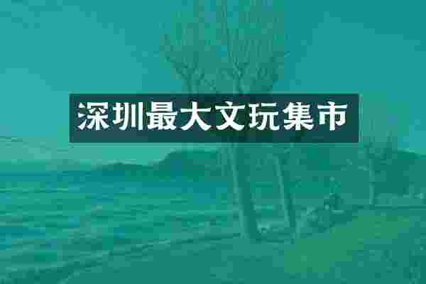 深圳最大文玩集市