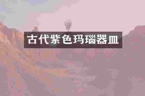 古代紫色玛瑙器皿