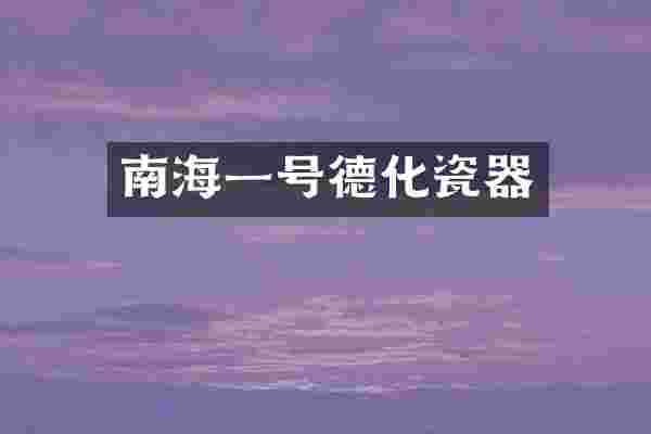 南海一号德化瓷器