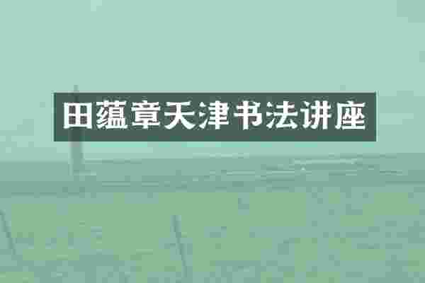 田蕴章天津书法讲座