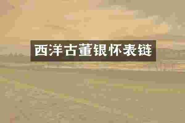 西洋古董银怀表链
