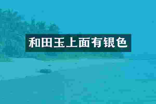 和田玉上面有银色