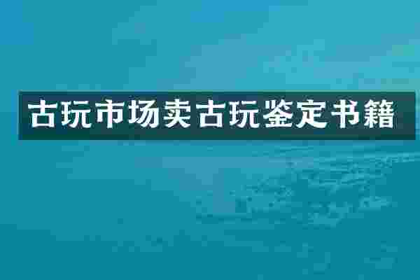 古玩市场卖古玩鉴定书籍