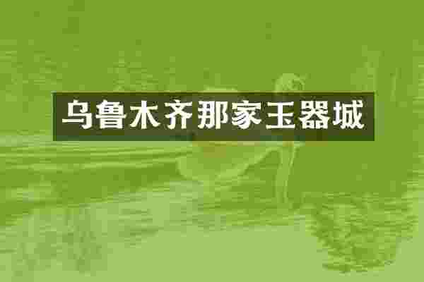乌鲁木齐那家玉器城