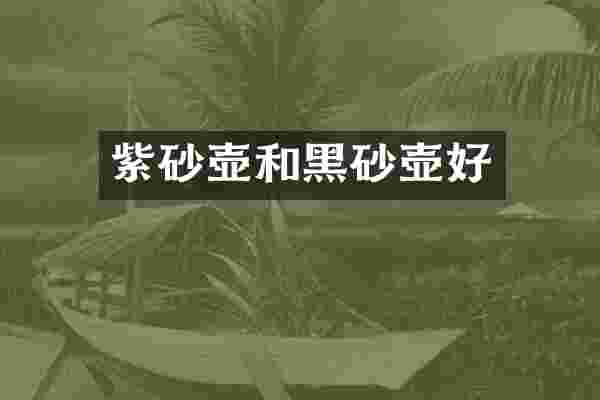 紫砂壶和黑砂壶好