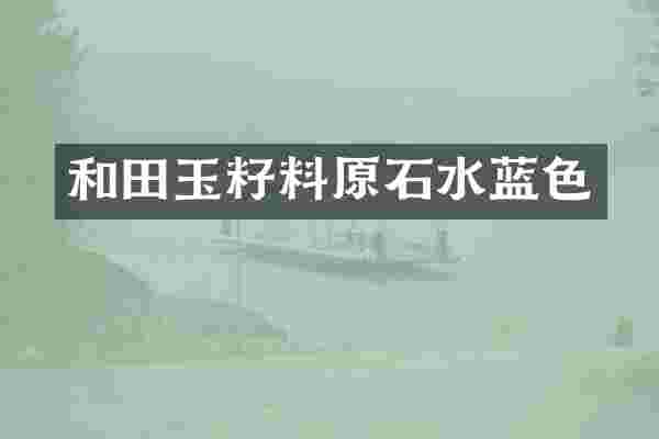 和田玉籽料原石水蓝色
