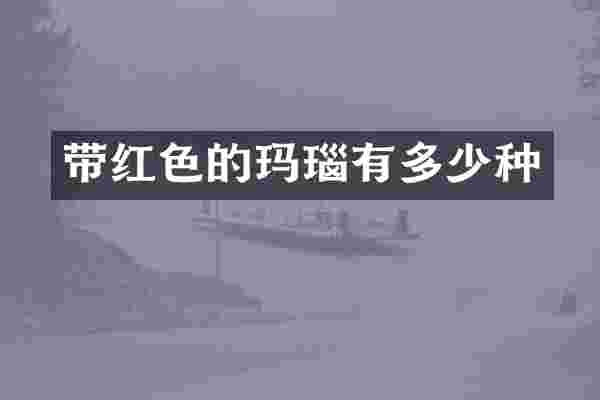 带红色的玛瑙有多少种