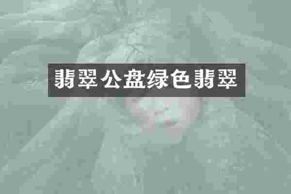 翡翠公盘绿色翡翠