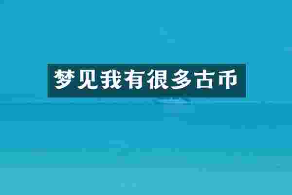 梦见我有很多古币