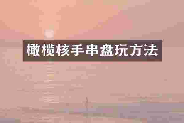 橄榄核手串盘玩方法