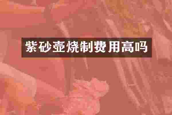 紫砂壶烧制费用高吗