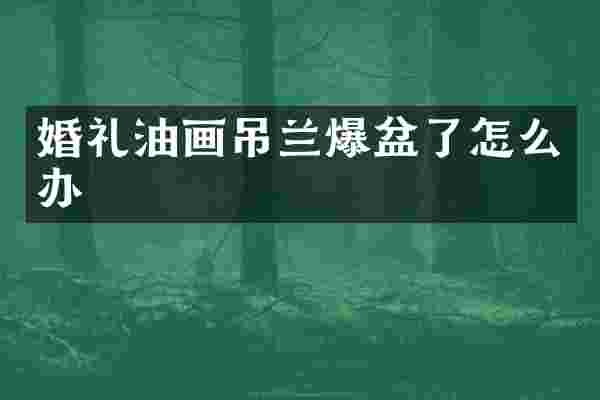 婚礼油画吊兰爆盆了怎么办