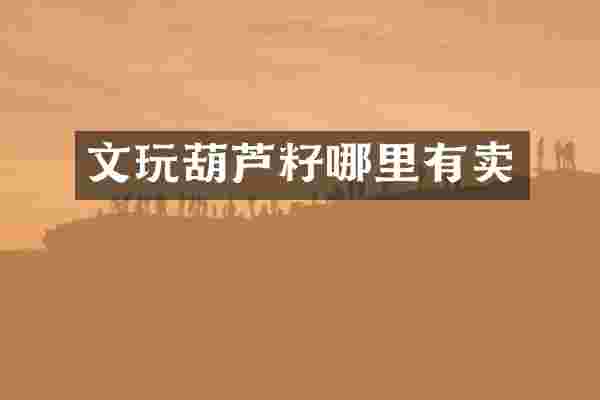 文玩葫芦籽哪里有卖