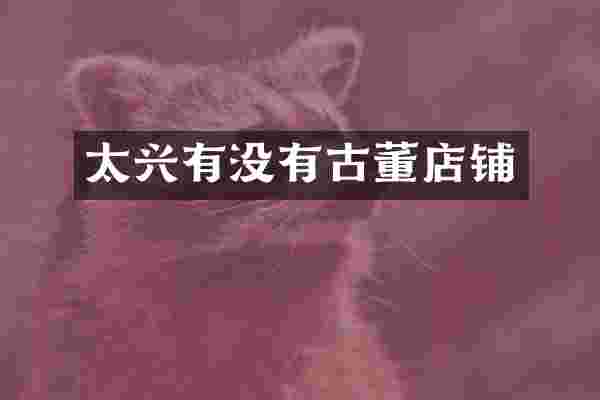 太兴有没有古董店铺