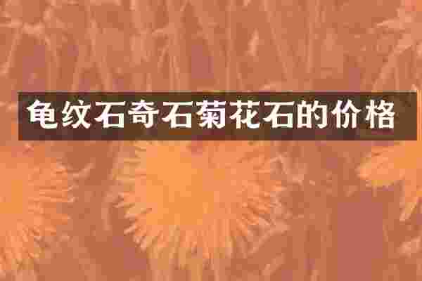 龟纹石奇石菊花石的价格