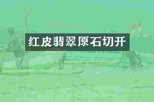 红皮翡翠原石切开