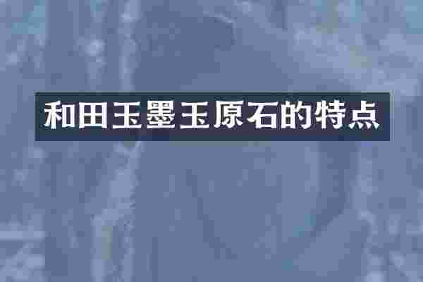 和田玉墨玉原石的特点