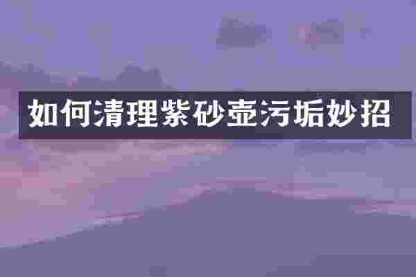 如何清理紫砂壶污垢妙招