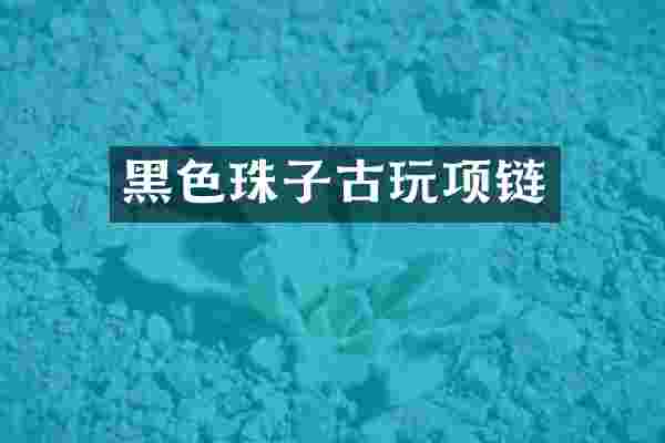 黑色珠子古玩项链