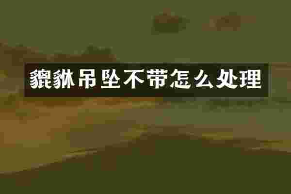 貔貅吊坠不带怎么处理